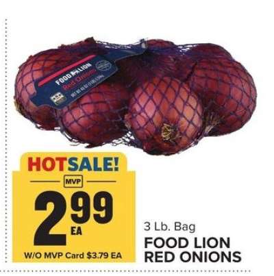 FOOD LION RED ONIONS