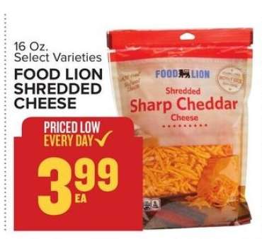 Food Lion Shredded Cheese