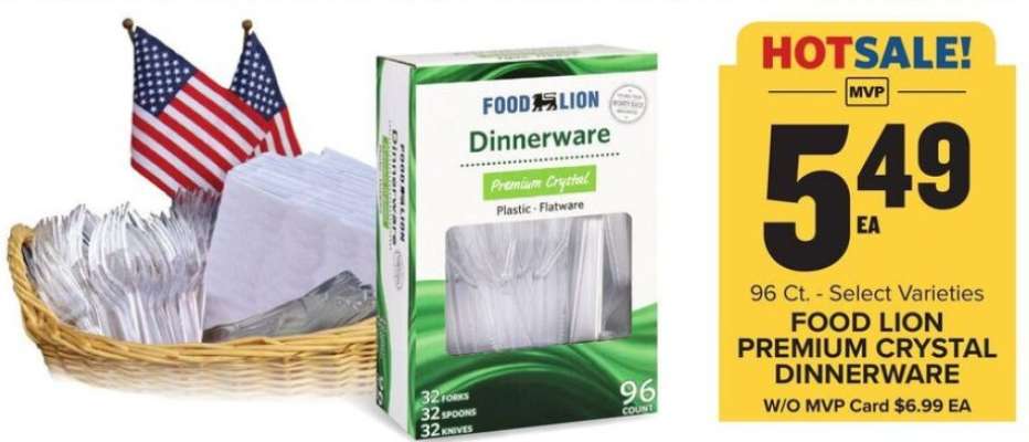 Food Lion Premium Crystal Dinnerware
