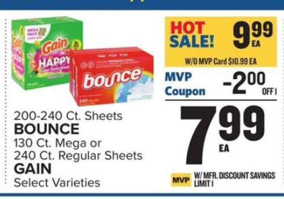 Bounce/Gain Sheets