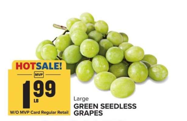 Large Green Seedless Grapes