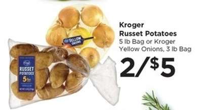 Kroger Russet Potatoes or Kroger Yellow Onions