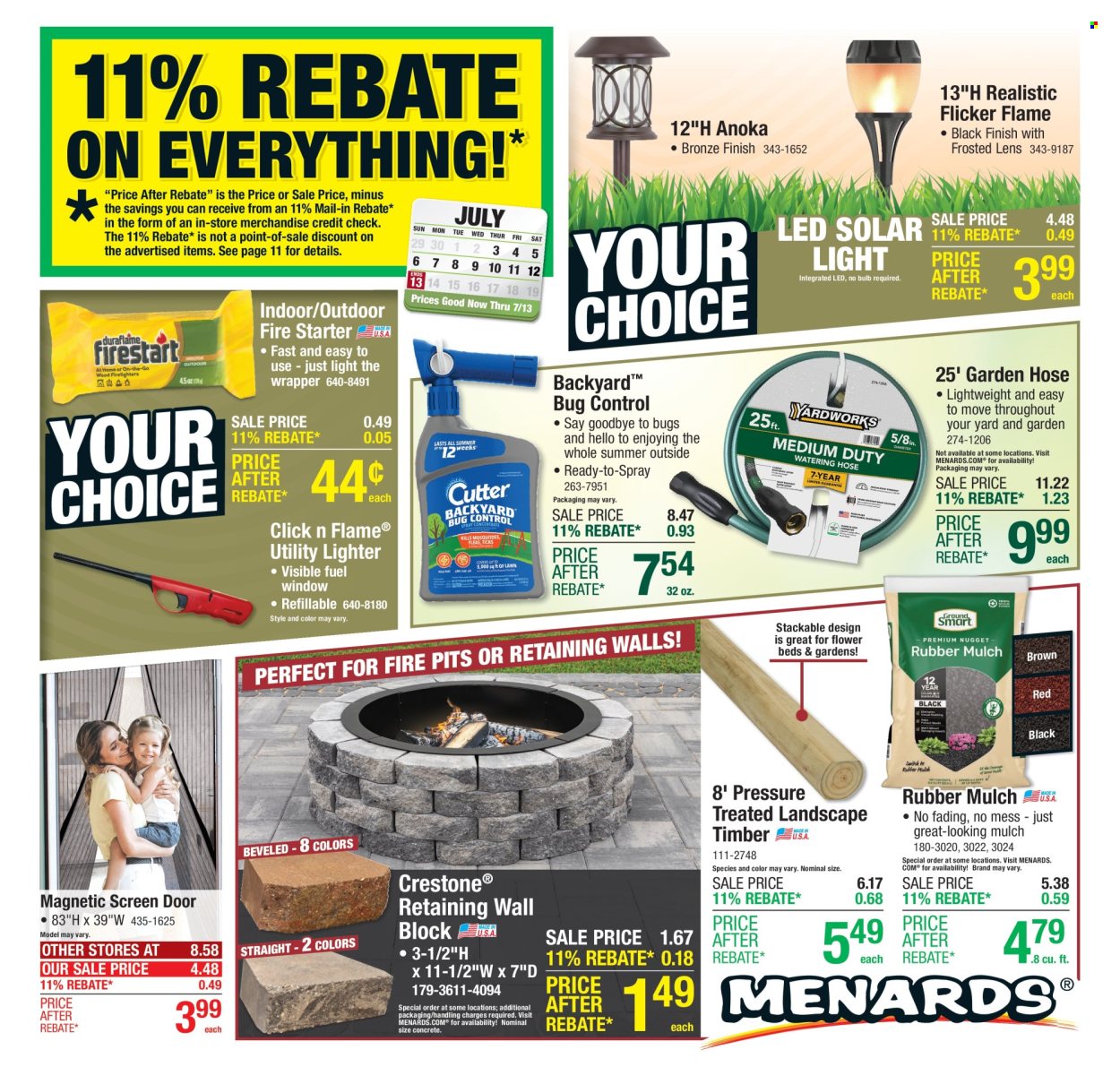 Menards ad - 07/03/2025 - 07/13/2025. Page 1