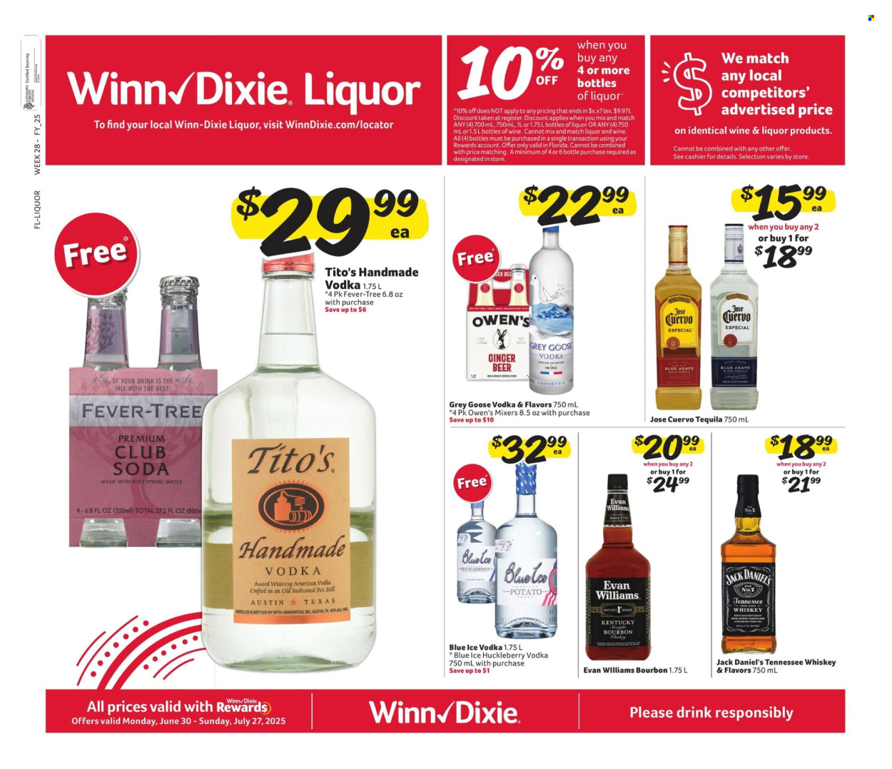 Winn Dixie ad - 06/30/2025 - 07/27/2025. Page 1