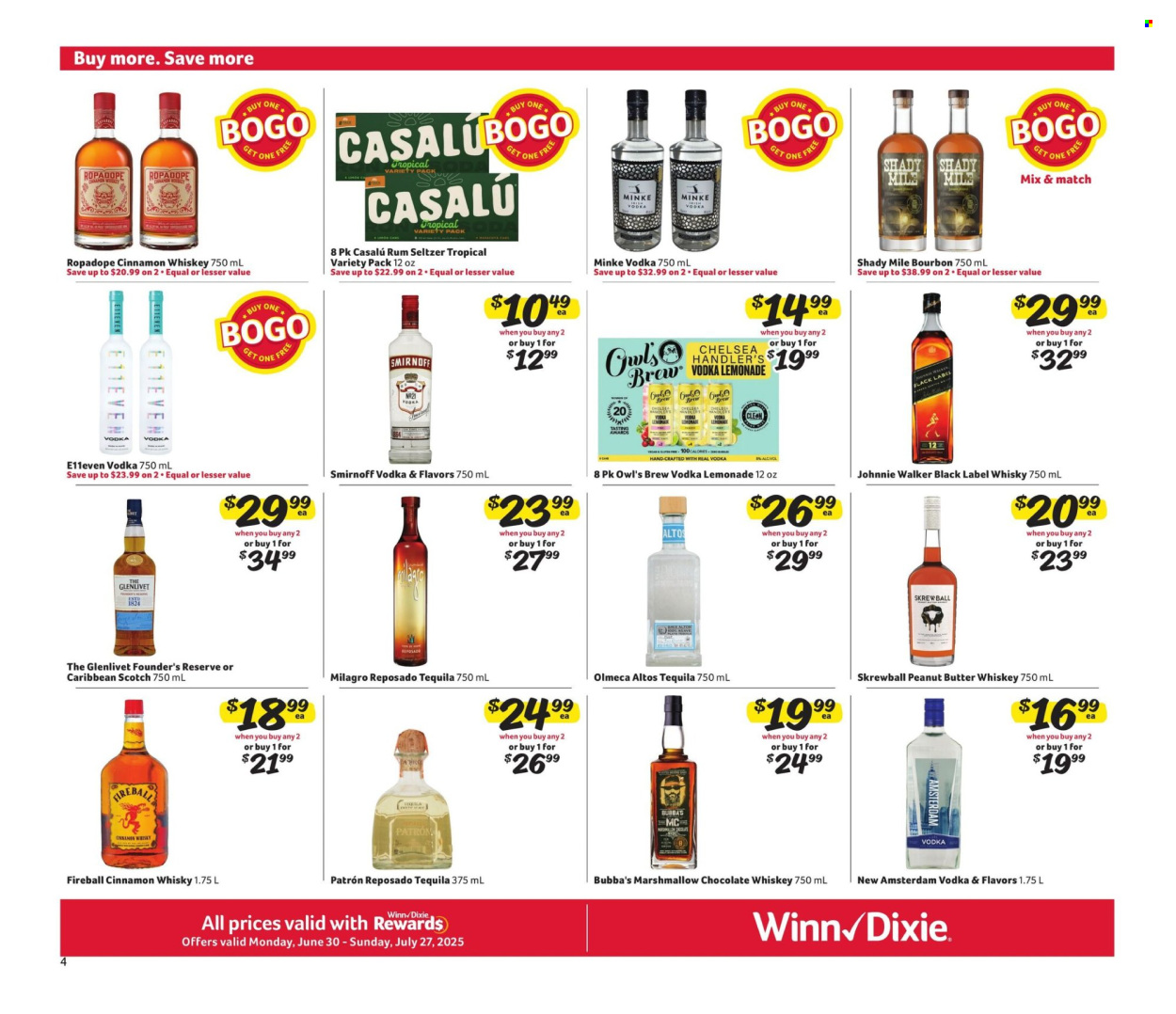 Winn Dixie ad - 06/30/2025 - 07/27/2025. Page 4