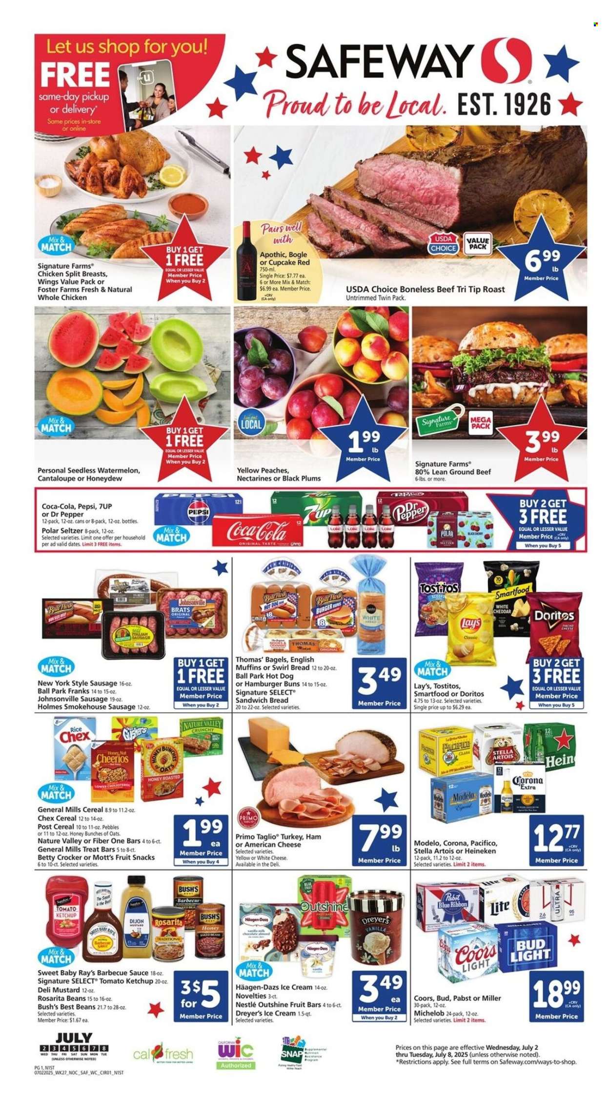 Safeway ad - 07/02/2025 - 07/08/2025. Page 1