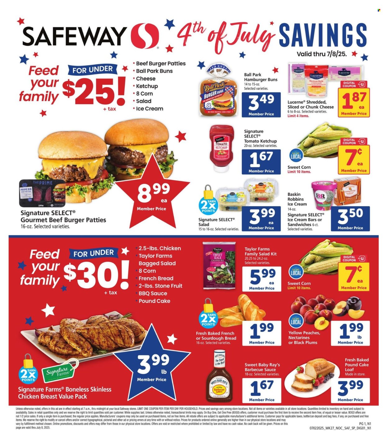 Safeway ad - 07/02/2025 - 07/08/2025. Page 1