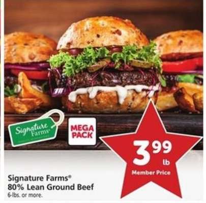 Signature Farms 80% Lean Ground Beef