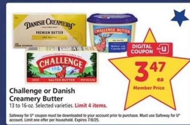 Challenge or Danish Creamery Butter