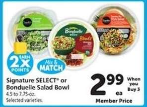 Signature SELECT or Bonduelle Salad Bowl