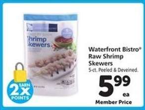 Waterfront Bistro Raw Shrimp Skewers