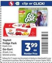 Yoplait Fridge Pack & Go-Gurt