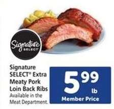 Signature SELECT Extra Meaty Pork Loin Back Ribs