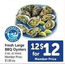 Fresh Large BBQ Oysters
