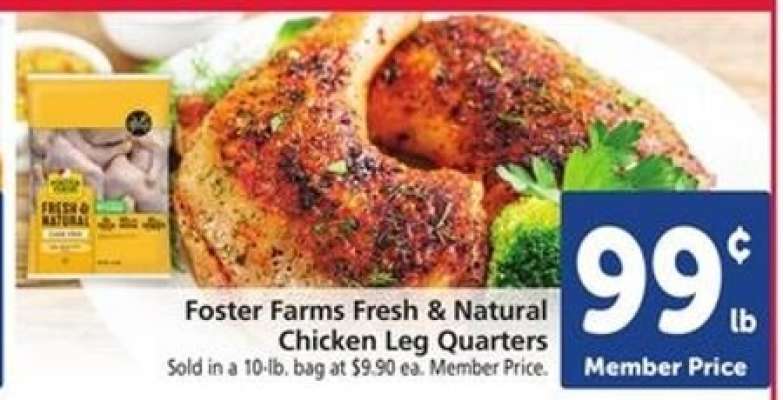 Foster Farms Fresh & Natural Chicken Leg Quarters