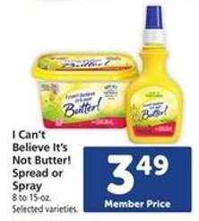 I Can't Believe It's Not Butter Spread or Spray
