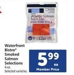 Waterfront Bistro Smoked Salmon Selections
