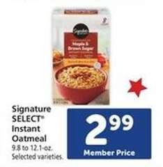 Signature SELECT Instant Oatmeal