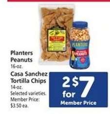 Planters Peanuts & Casa Sanchez Tortilla Chips