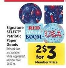 Signature SELECT Patriotic Paper Goods