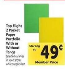 Top Flight 2-Pocket Paper Portfolio