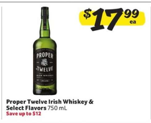 Proper Twelve Irish Whiskey & Select Flavors