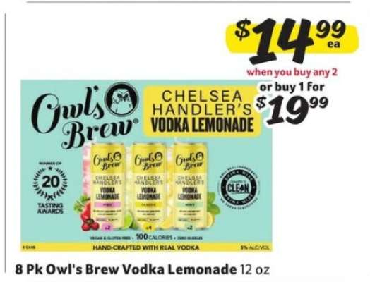 8 Pk Owl's Brew Vodka Lemonade
