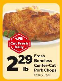 Fresh Boneless Center Cut Pork Chops