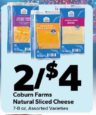 Coburn Farms Natural Sliced Cheese
