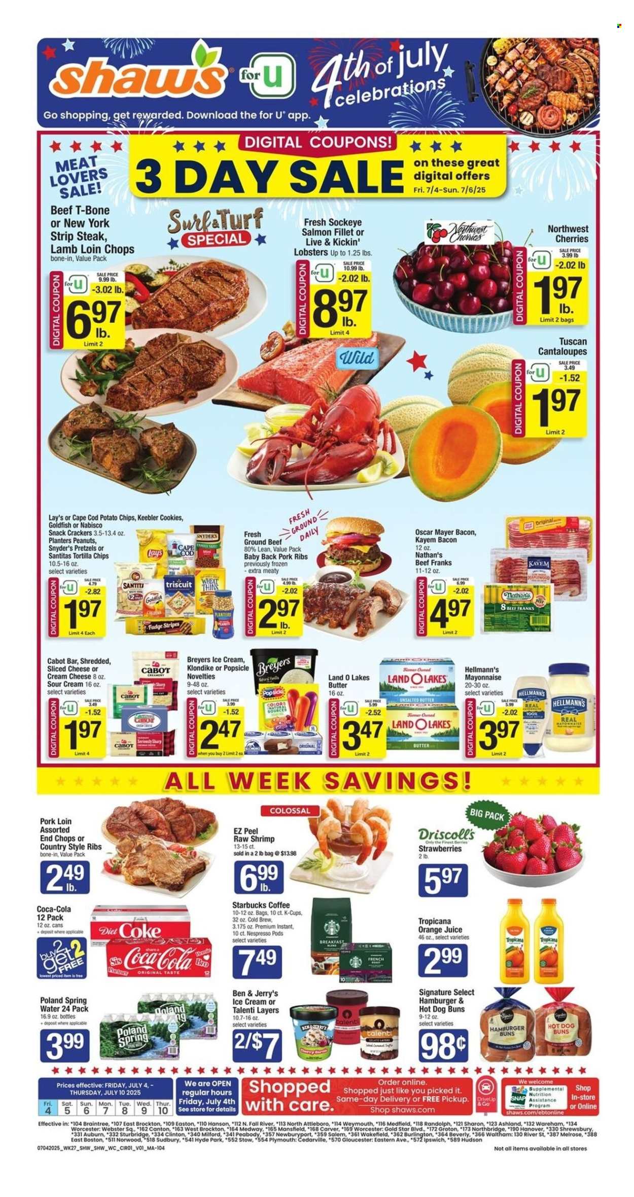 Shaw’s ad - 07/04/2025 - 07/10/2025. Page 1