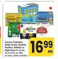 Corona, Heineken, Stella Artois, Modelo, Pacifico, Athletic, High Noon