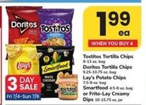 Tostitos, Doritos, Lay's, Smartfood, Frito-Lay
