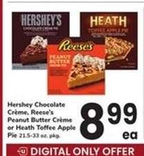 Hershey Chocolate Crème, Reese's Peanut Butter Crème or Heath Toffee Apple Pie