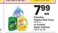 Palmolive Original Dish Soap or Suavitel Fabric Softener