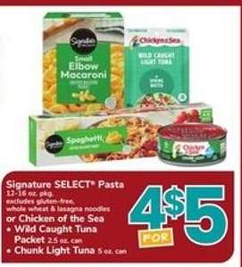 Signature SELECT Pasta or Chicken of the Sea Tuna