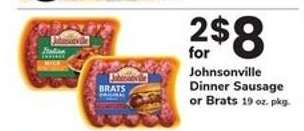 Johnsonville Dinner Sausage or Brats