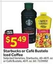 Starbucks or Cafe Bustelo Iced Coffee