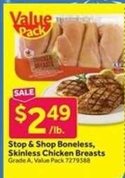 Stop & Shop Boneless, Skinless Chicken Breasts