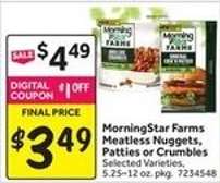 MorningStar Farms Meatless Nuggets, Patties or Crumbles