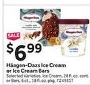 Häagen-Dazs Ice Cream or Ice Cream Bars