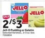 Jell-O Pudding or Gelatin