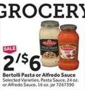 Bertolli Pasta or Alfredo Sauce