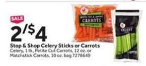 Stop & Shop Celery Sticks or Carrots