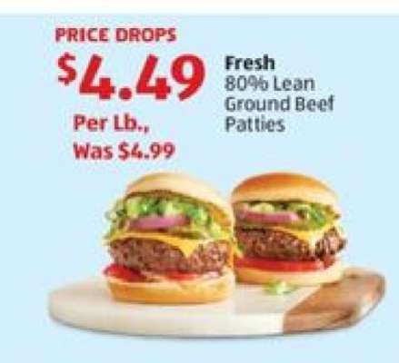 Fresh 80% Lean Ground Beef Patties