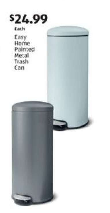 Easy Home Painted Metal Trash Can