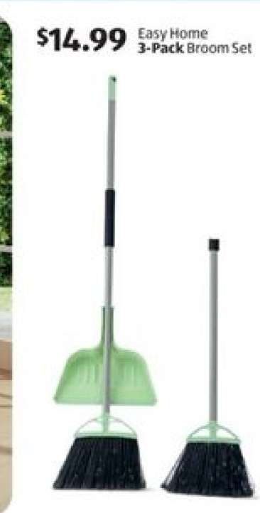 Easy Home 3-Pack Broom Set