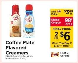 Coffee Mate Flavored Creamers