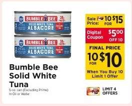 Bumble Bee Solid White Tuna