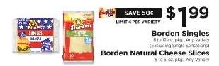 Borden Singles / Borden Natural Cheese Slices