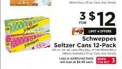 Schweppes Seltzer Cans 12-Pack